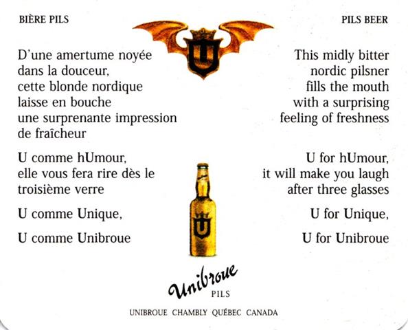 chambly qc-cdn unibroue uni recht 1b (recht165-u m flasche)